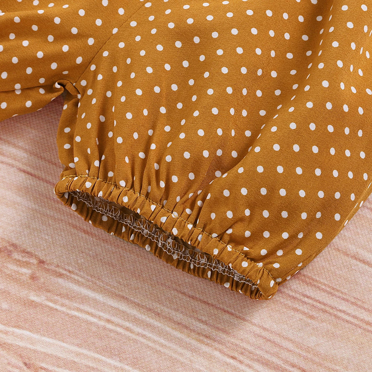 0-18 Month Newborn Baby Girls Clothes Romper Dot Pant with Elastic Waistband Infant Headband with Bowknot 3Pcs Casual Set Leedoar