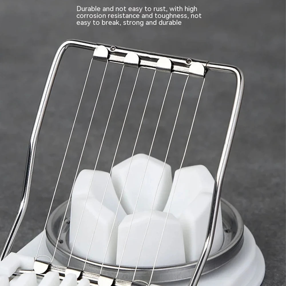 1 Creative Two in One Egg Slicer Japanese Egg Slicer Fancy Century Egg Multi-function Egg Slicer Stainless Steel Egg Slicer Leedoar