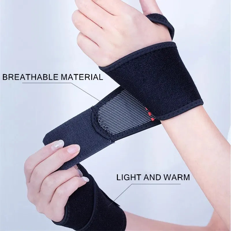 1 Piece Sport Wrist Band Adjustable Support Brace Wrap Hand Comfortable Compression Wristband Relief Wrist Support Strap Belt Leedoar