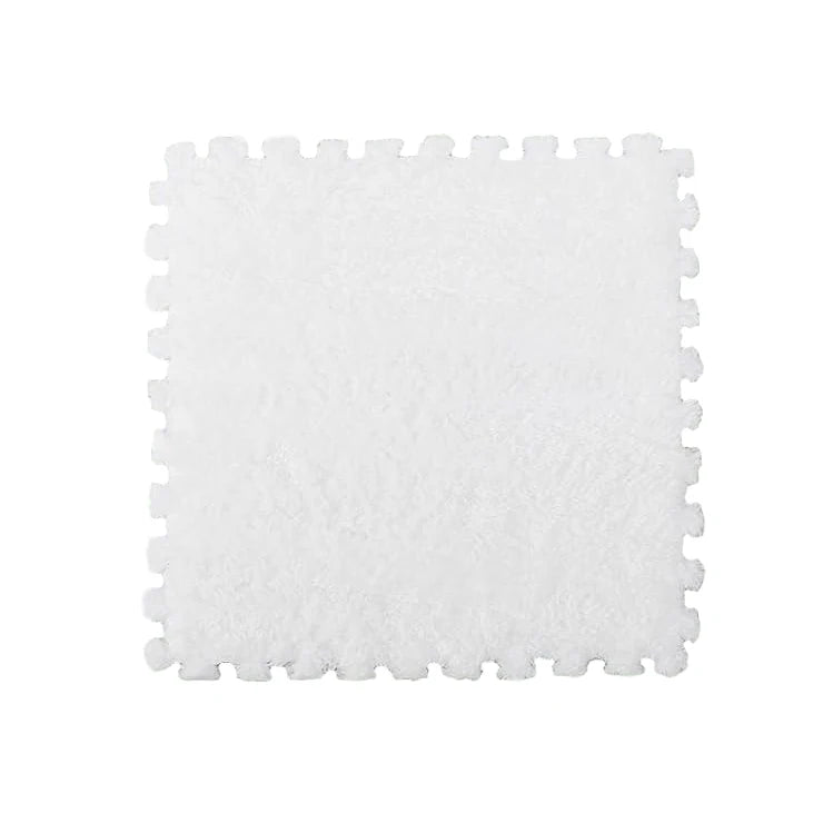 10/5PCS Plush Foam Floor Mat Splicing Carpet Square Foam Floor Mats EVA Foam Interlocking Tiles Home Decor For Gym Nursery Playr Leedoar