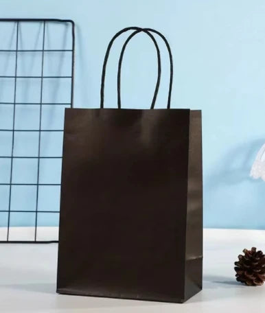 10 pcs Kraft Bag Paper Gift Bags Reusable Grocery Shopping Bags for Packaging Craft Gifts Wedding Business Retail Party Bags