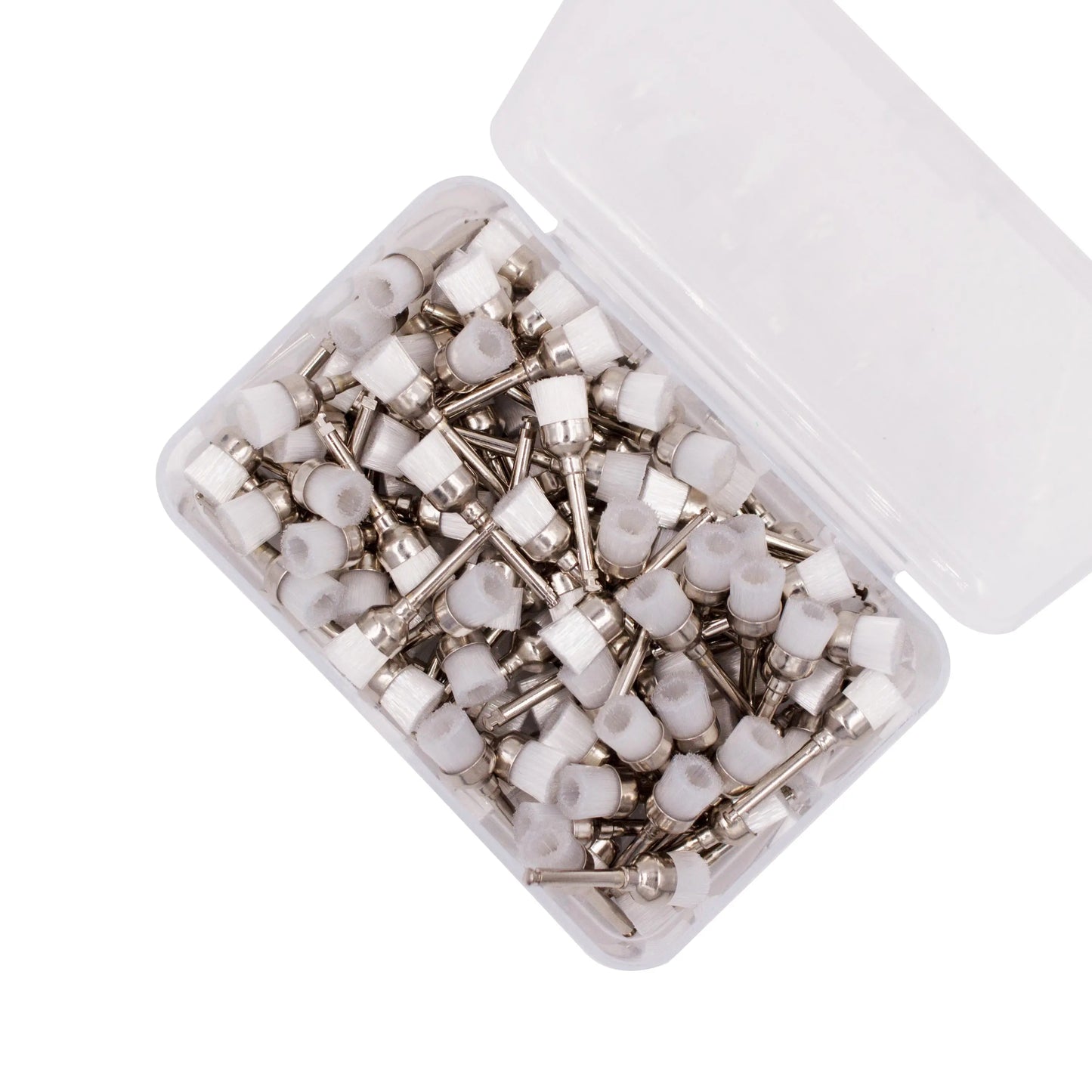 100Pcs Dental Laboratory Nylon Buckle Small Plane Polishing Disposable Dental Care Brush Head Prophy Cup Polishing Cup Leedoar