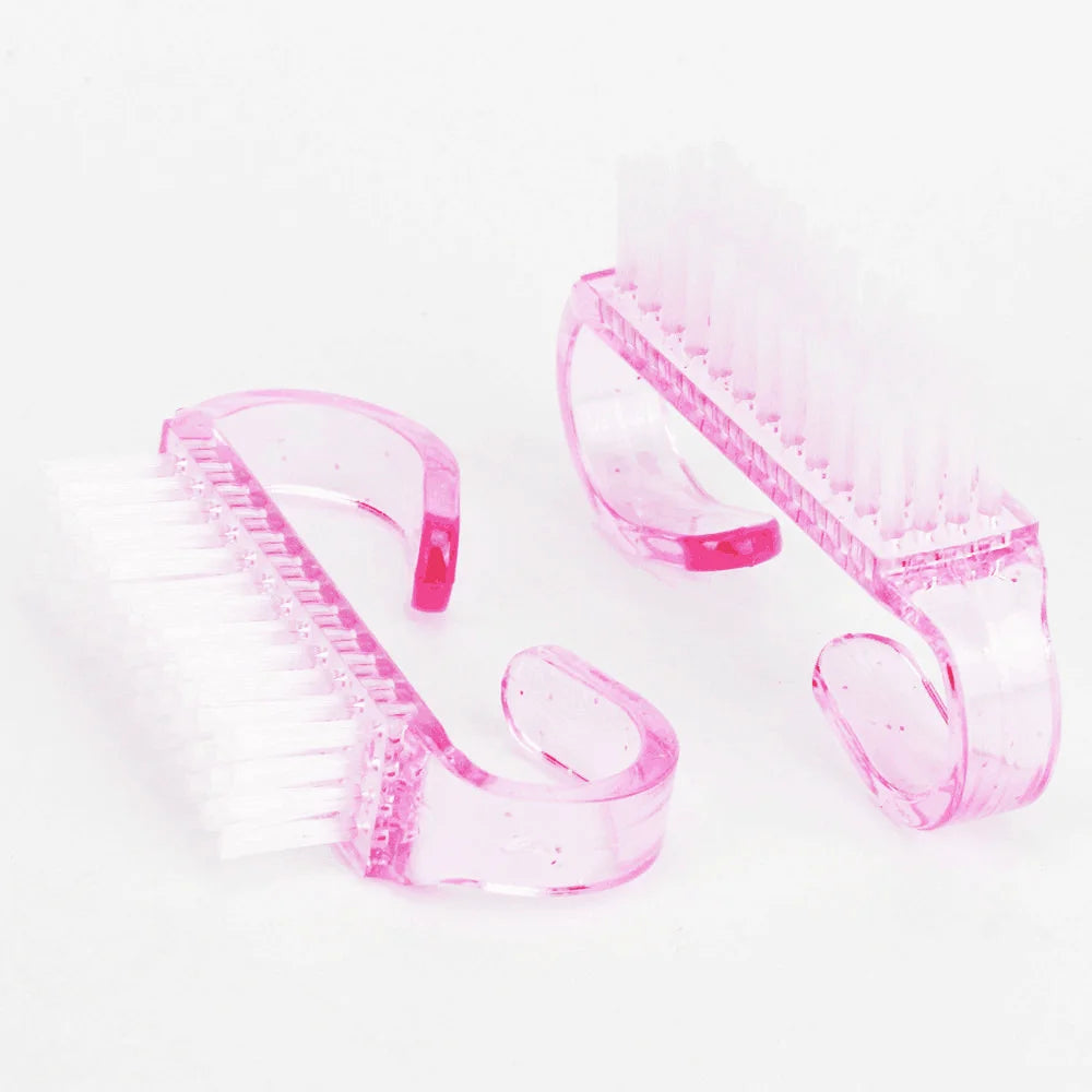 10Pcs Nail Brush Color Transparent Plastic Clean Brush Nails Accesories Remove Dust Acrylic Powder Manicure Pedicure tools Leedoar