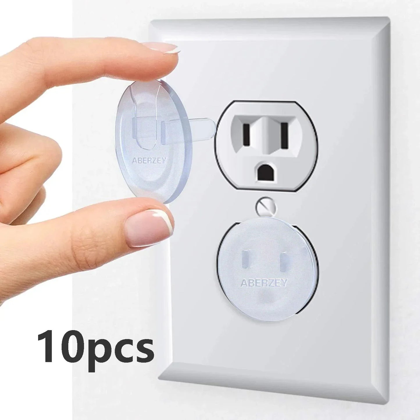 10pcs Outlet Covers Baby Proofing Safety -Child Secure Electric Plug Protectors With Hidden For Kids Toddler Protection Leedoar