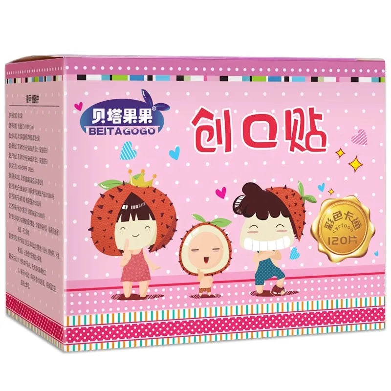 120 pieces】 Cartoon Band-Aid Waterproof and Breathable Cute Girls and Children Band-Aid Anti-Abrasion Feet Leedoar