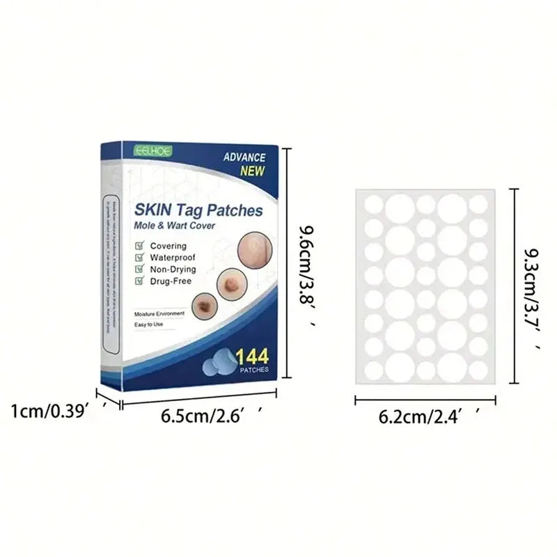 144PCS Natural Skin Tag Cover Patches - Acne Pimple Patch For Blemish-Free Skin! Leedoar
