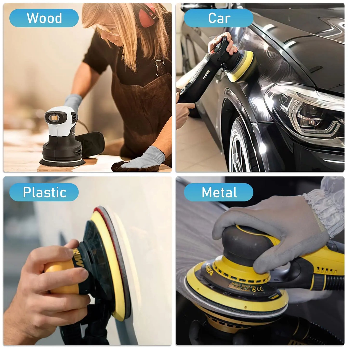 15PCS 5 Inch Wet Dry Sanding Discs Assorted 3000-5000 Grit Sandpaper 125mm Compatible for Random Orbital Sanders Polishing Leedoar