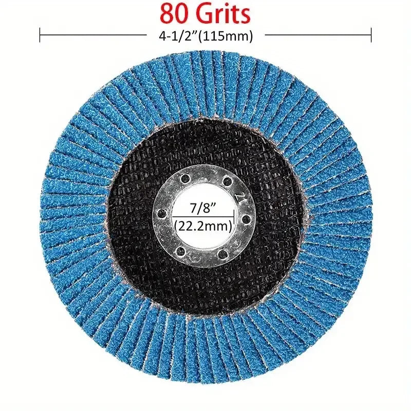 1PC Professional Flap Discs 115mm 4.5 Inch Sanding Discs 40/60/80120 Grit Grinding Wheels Blades For Angle Grinder Leedoar