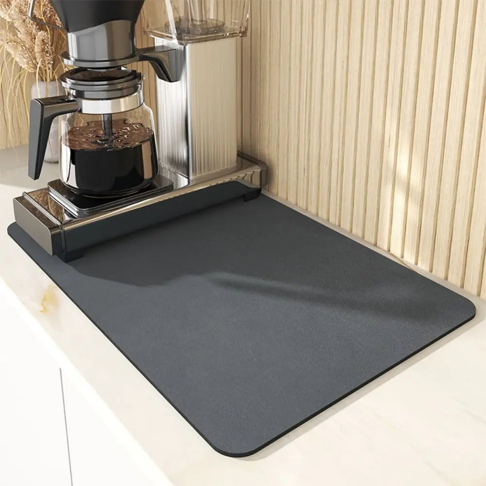 1PCS Home Kitchen Soft Diatomite Absorbent Quick-Drying Draining Mat Desktop Dish Drying Mat Coaster Table Mat Leedoar