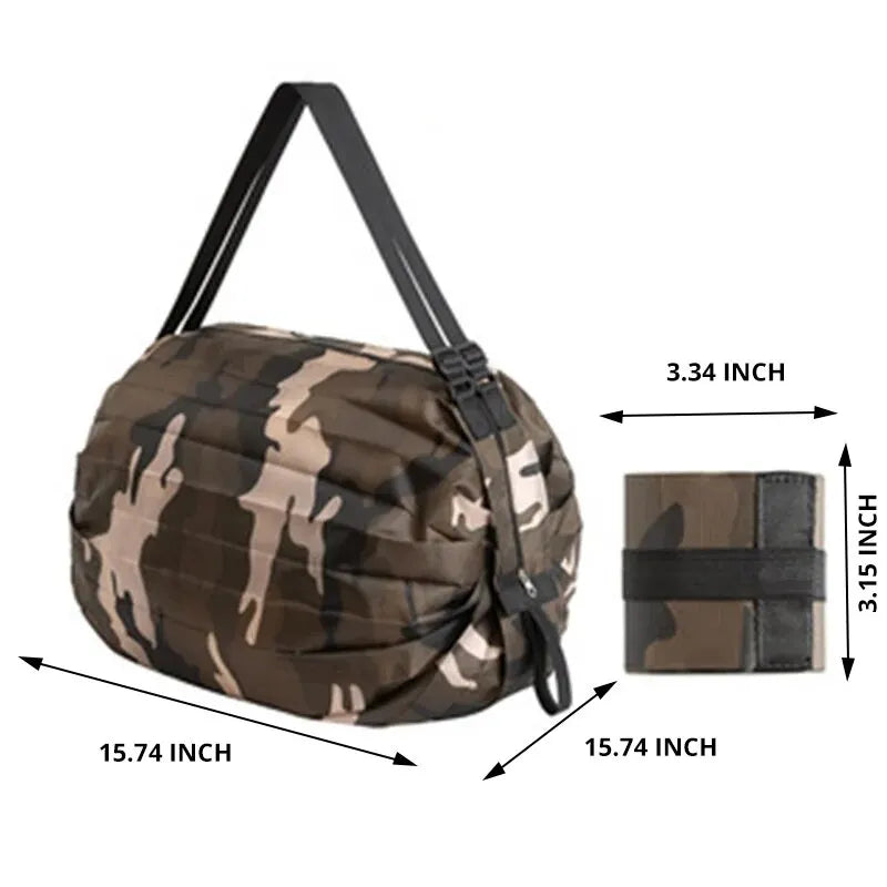 1pc Foldable Shopping Bag Eco-friendly Waterproof Portable Storage Bag Large Capacity Handbag Oversized Storage Bag For Travel Leedoar