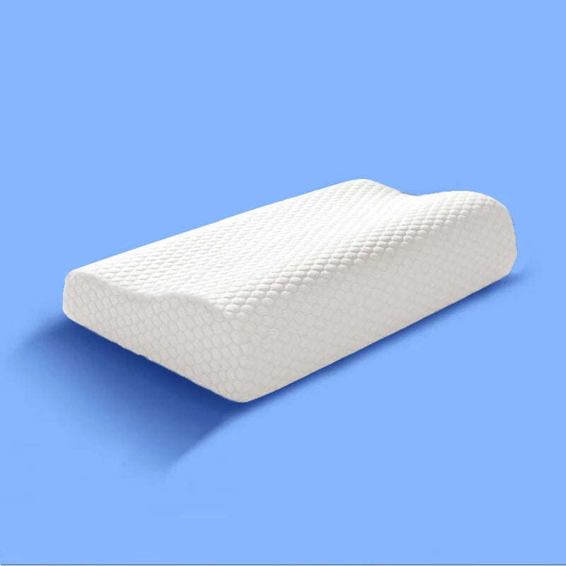 1pc Memory Foam Pillow, Knitted Fabric Polyurethane Slow Rebound Temperature Sensing Water Cube Pillow Core For Anti-snoring Nec Leedoar