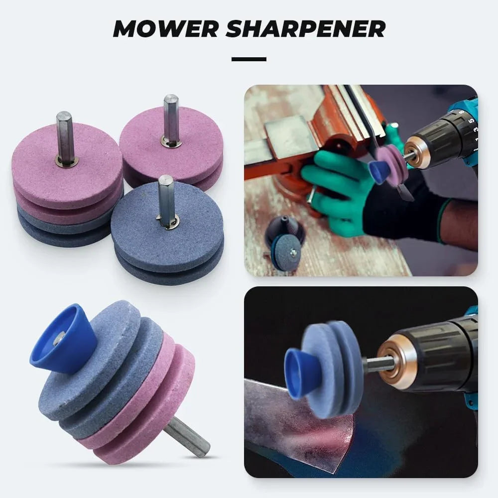 1pc Universal Knife Sharpener - Fastest Rotary Drill Cutter for Lawn Mower Blades, Gardening Tools, and More - Wrinkle-Free, Eas Leedoar