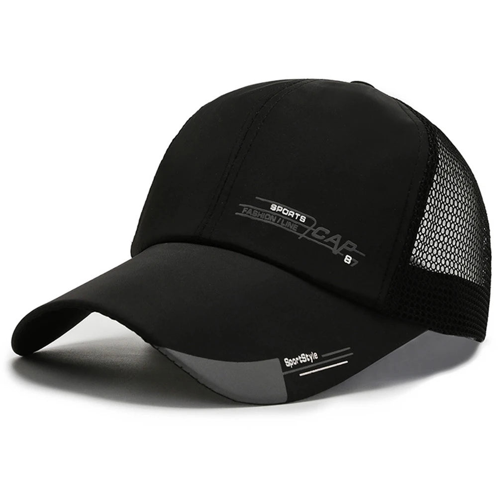 1pcLong Brim Baseball Cap Sun Visor Hat Waterproof Sport Duck Tongue Women Men Quick Dry Outdoor Baseball Cap Adjustable Sun Hat Leedoar