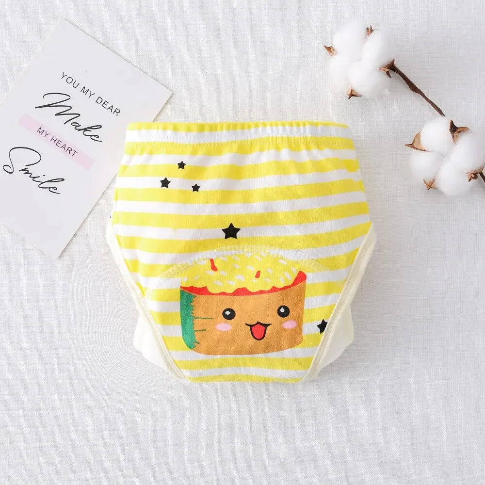 1pcs Baby Bare Cloth Diapers Unisex Reusable Washable Infants Children Cotton Cloth Training Panties Nappies Changing Leedoar