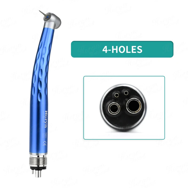 2/4Holes Colorful Dental High Speed Handpiece Air Turbine Standard Head Push Button 4 Water Spray Without LED Leedoar