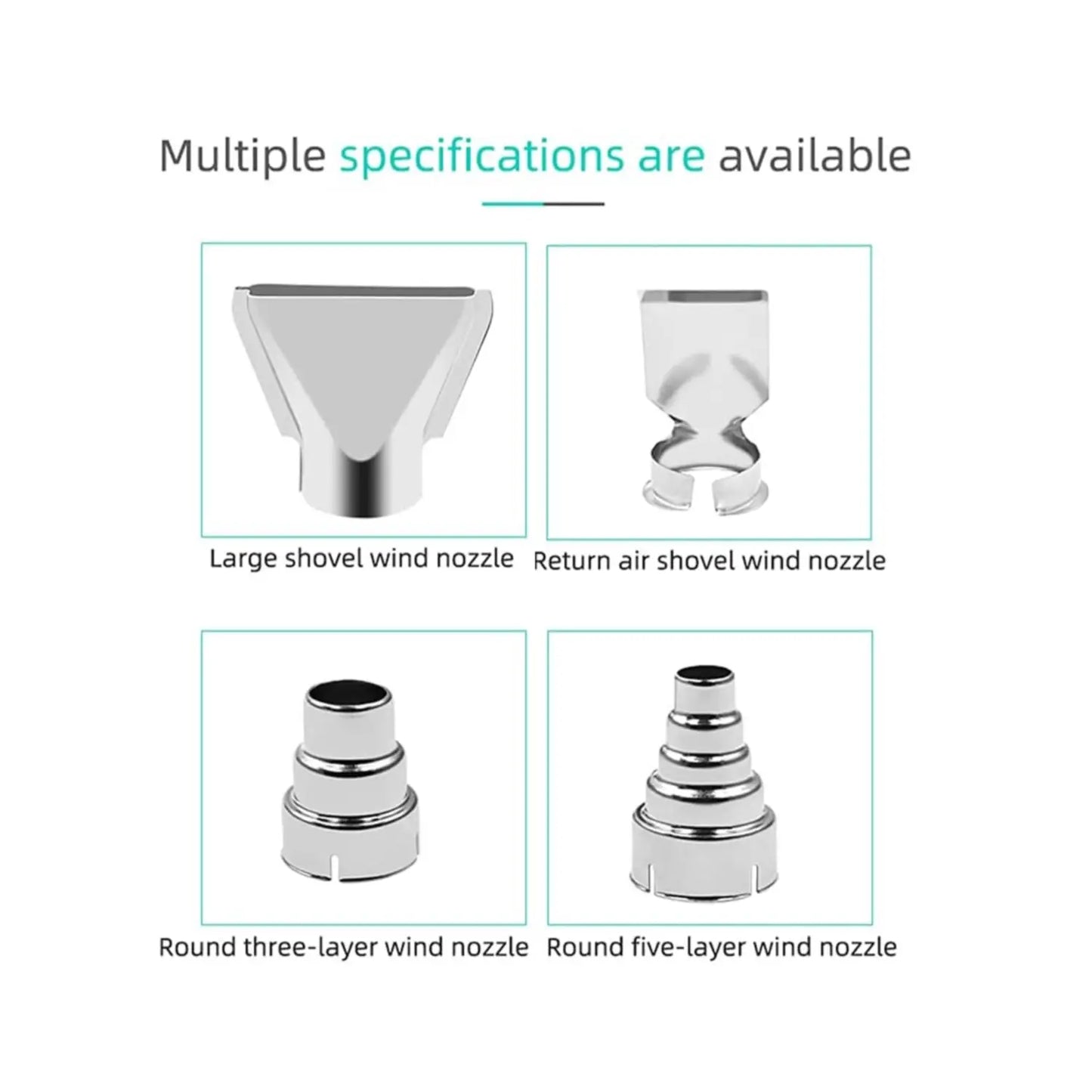 2000W Heat Gun Professional Hot Air Gun Adjustable Temperature 60-600 D 4 Nozzles for DIY Stripping Paint Shrinking PVC and Home Leedoar