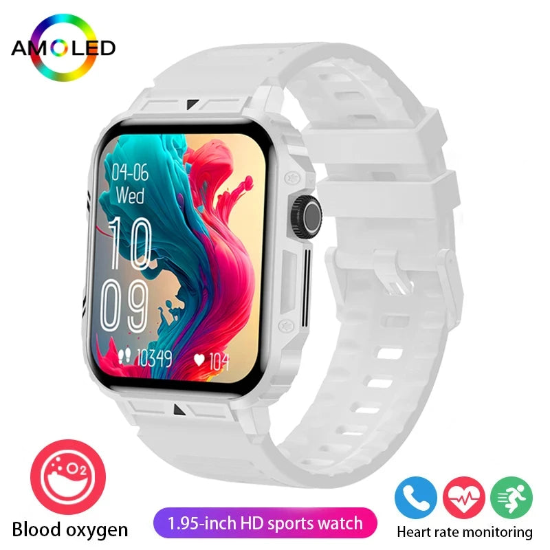 2024 New1.95 GPS Outdoor Military Smart Watch Men Bluetooth Call Smartwatch IP68 Waterproof Ftiness Watches Man For Android IOS Leedoar