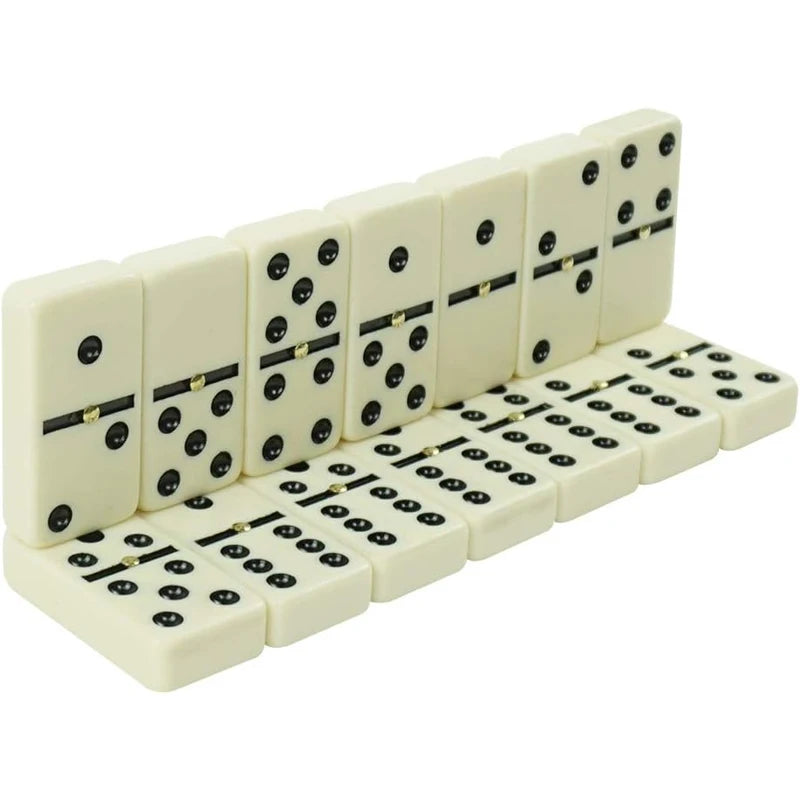 28PCS Double Six Domino Set Entertainment Leisure Travel Fun Table Game Domino Toy Children's Puzzle Toy Gift Leedoar