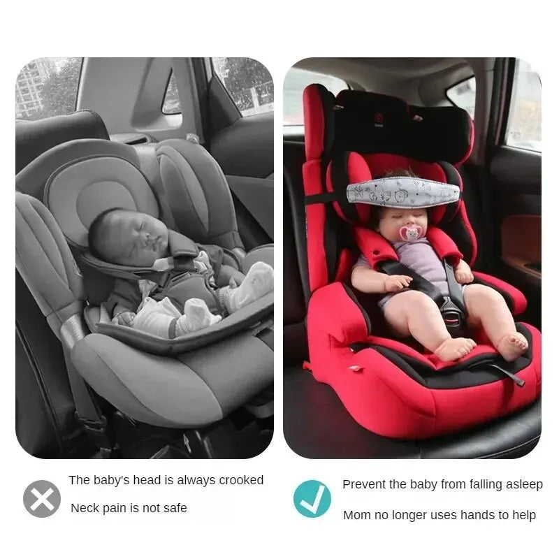 2Pcs Baby Head Support Strap for Children's Car Safety Seat Headrest Headrest Sleep Eye Mask Auxiliary Strap Leedoar