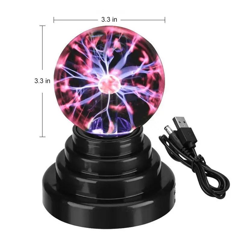3/4/5/6 Inch Magic Plasma Ball Lamp LED Atmosphere Night Light Touch control Glass Plasma Light Bedroom Decor Kids Gifts Leedoar