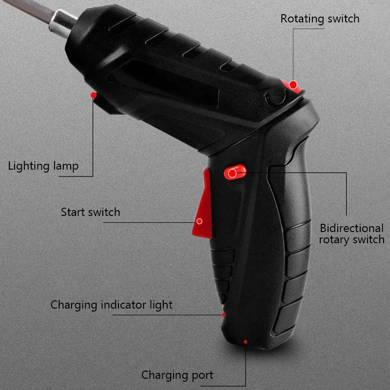 3.6v Power Tools Household Maintenance Repair 1800mAh Lithium Battery Mini Household Electric Drill Rotated Cordless Screwdriver Leedoar