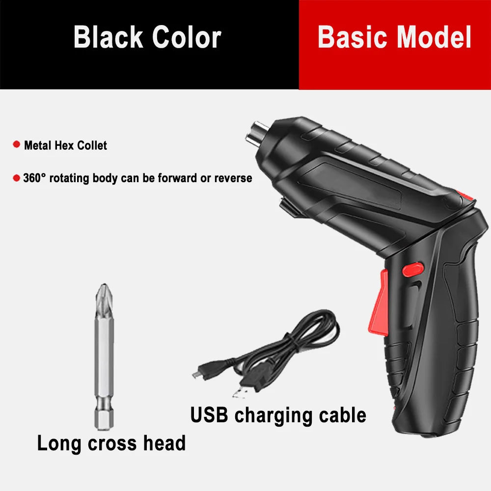 3.6v Power Tools Set Household Maintenance Repair 1800mAh Lithium Battery Mini Household Electric Drill Cordless Screwdriver Leedoar