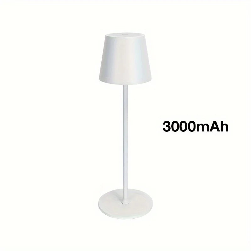 3 Color Temperature LED Eye Protection Table Lamp Stepless Dimming Touch Control Rechargeable Batter For Dining Room/Living Room Leedoar