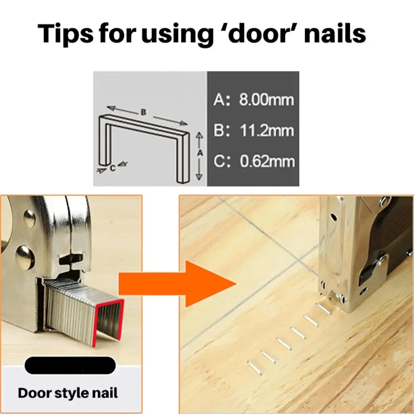 3 In 1 Stapler Nail Gun Staple Heavy Duty Furniture Tool For Wood Stainless Steel Metal Carpentry Hand Tool For Home/DIY Leedoar