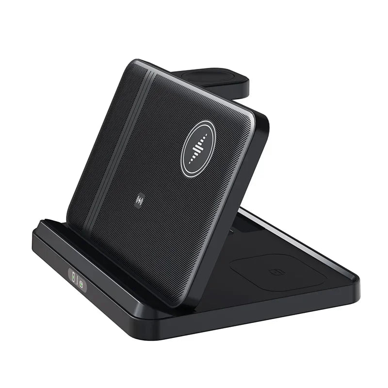 3 in 1 Wireless Charger Stand For Samsung Z Fold Zflip5 S23 S24 Ultra Galaxy Watch 6 5 Buds2 Foldable Fast Charging Dock Station Leedoar