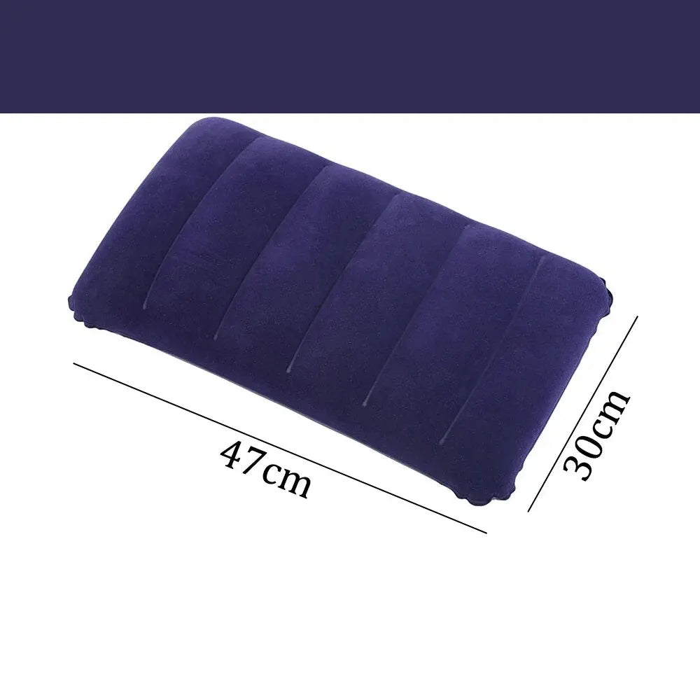 47x30cm Air Cushion Pillows Outdoor Camping Sleep Cushion Folding Square Lnflatable Pillows Travel Backrest Plane Head Rest Big Leedoar