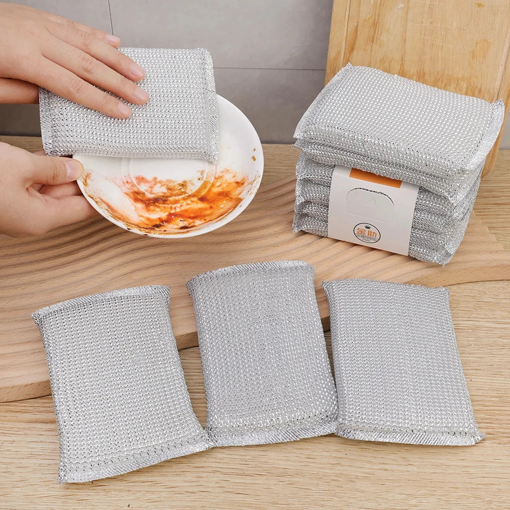 4pcs, Kitchen Dishwashing Sponge, Does Not Hurt Pot Brush Pot Artifact, Household Scratch-free Cleaning Sponge Wipe Leedoar