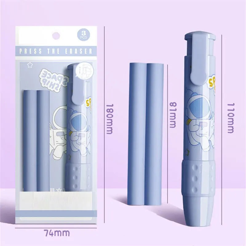 4set Retractable Pushable Eraser Student Drawing Design Office Eraser No Crumbs Do Not Leave A Mark Creative Push Type Leedoar