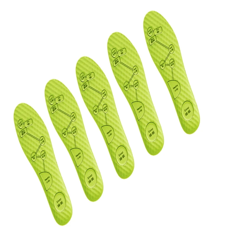 5 Pairs Insoles with Soft Breathable Sports Inserted into Sweat Absorbent Insoles Leedoar