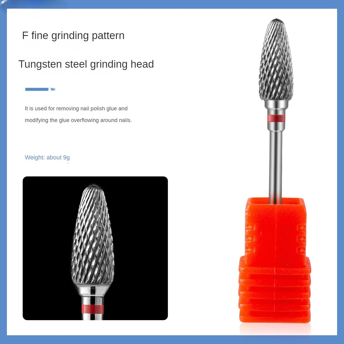 5 Size Tungsten Carbide Nail Drill Bit Rotary Manicure Cutters Bits for Manicure Drill Accessories Gel Removal Nails Tools Leedoar