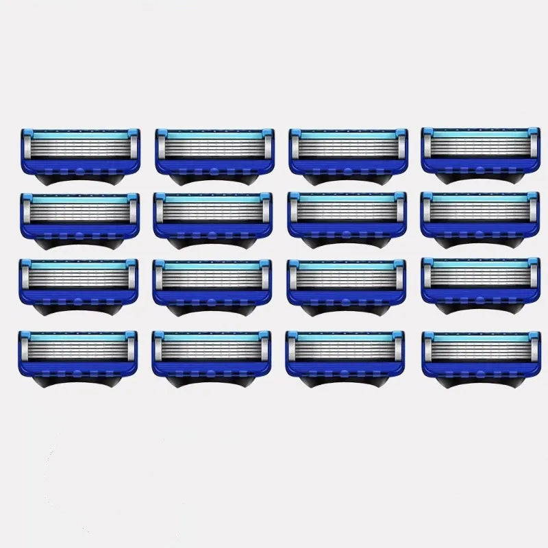 5-layer razor blade, high-end stainless steel manual razor, men's safety scratch resistant razor, suitable for hair cleaning Leedoar