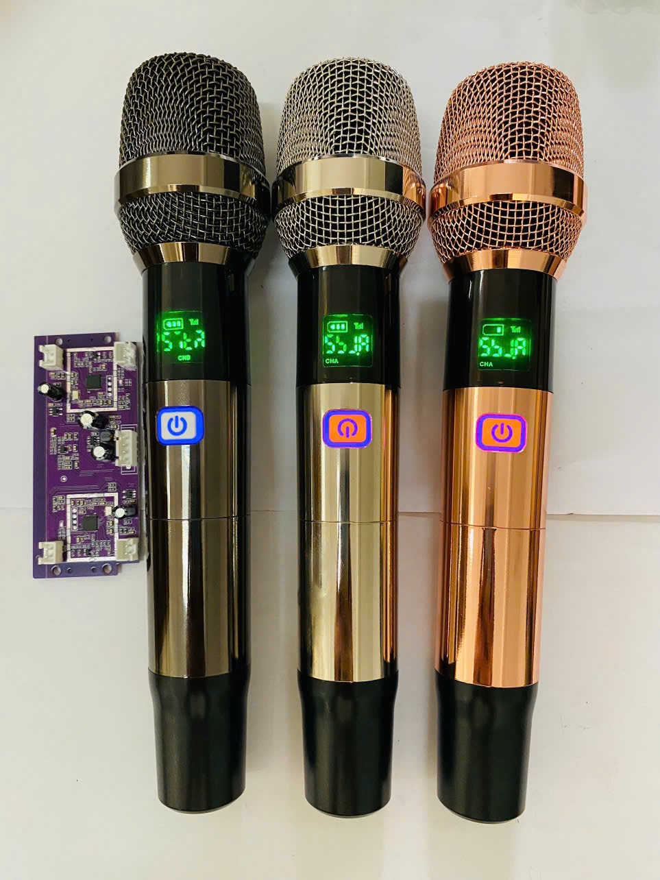 Micrófono inalámbrico de 2 canales UHF, micrófono de mano profesional para iglesias, espectáculos, karaoke, fiestas, reuniones, 50 metros, para cantar canciones