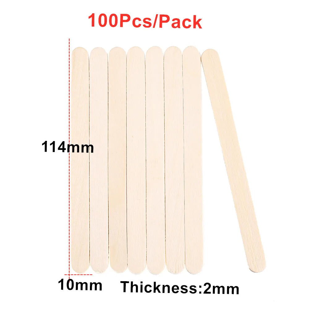 50/100/150Pcs Resin Tool Epoxy Stirring Stick Popsicle Ice Cream Stick Handmade DIY Resin Mold Wood Ice Pop Sticks Making Tools Leedoar