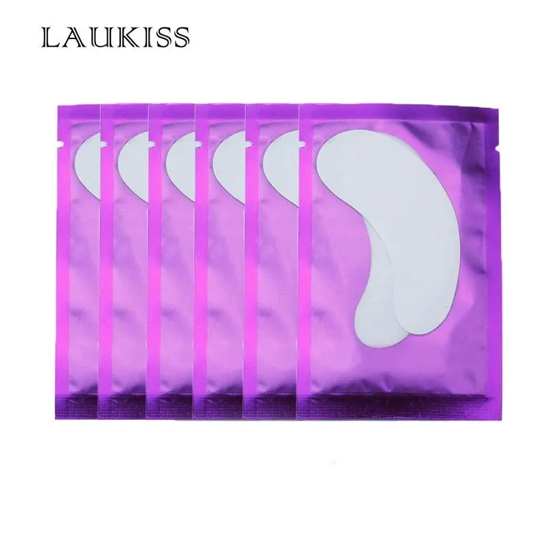 50pairs Hydrogel Eye Patches for Building Eyelash Extension Under Eye Pads Grafted Lash Stickers Beauty Tools Leedoar