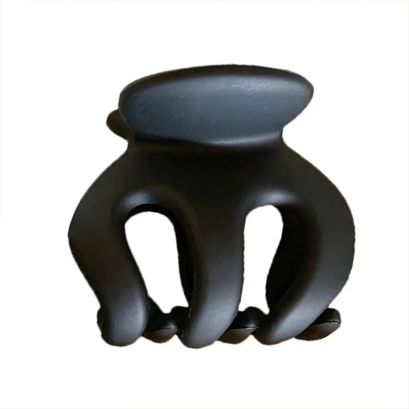 54pcs Autumn Winter Milk Tea Color System Hair Bands Grab Clip Large Intestine Hair Band Side Clip High Elasticity Hair Band Leedoar