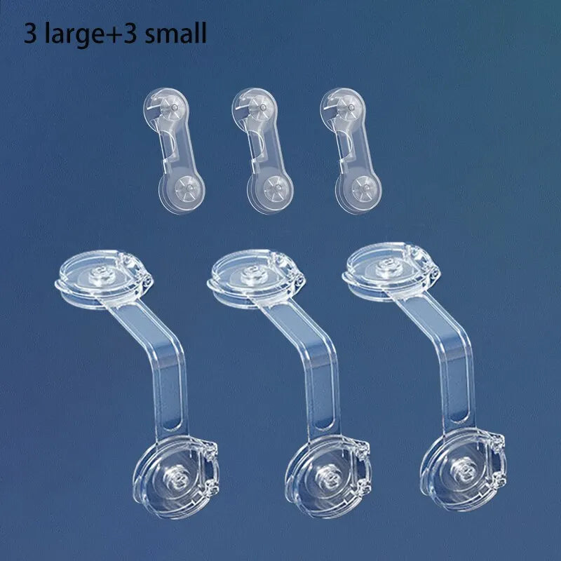 6PCS Baby Cabinet Locks Strap Drawer Lock Child Anti Opening Refrigerator Lock Home Baby Anti Pinch Safety Protection Buckle Leedoar