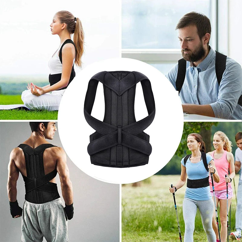 Adjustable Back Shoulder Posture Corrector Belt Clavicle Spine Support Reshape Your Body Upper and Lower Back Pain Relief Brace Leedoar