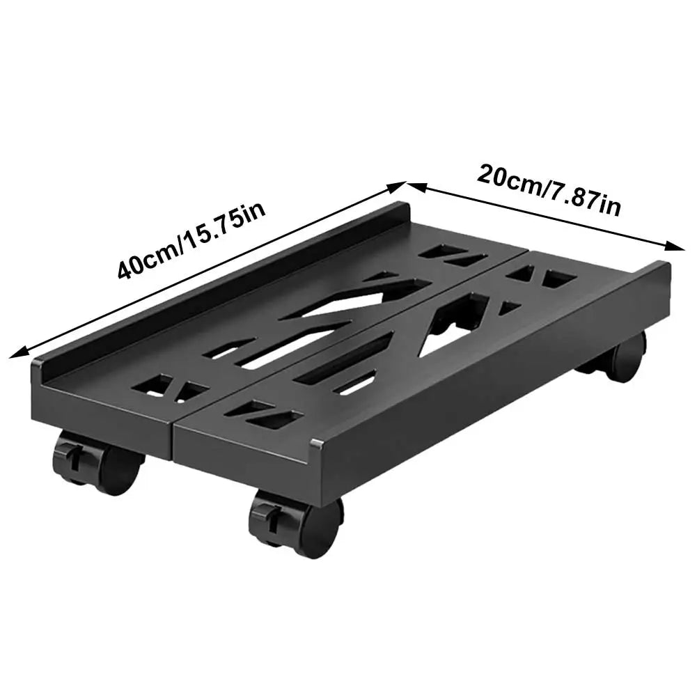 Adjustable Mobile CPU Stand Ventilated Computer Tower Stand PC Tower Stand with 4 Caster Wheels Fits Most PC Under Desk Holder Leedoar