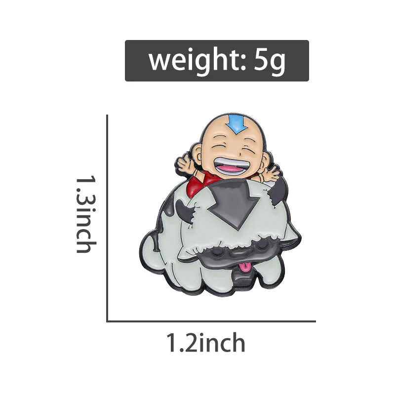 Anime Boy Buffalo Enamel Pins Custom TV Series Brooches Lapel Badges Cartoon Funny Jewelry Gift for Fans Friends Leedoar