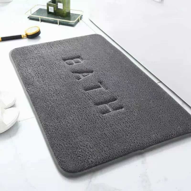 Anti Slip Mat Faux Cashmere Memory Foam Carpet Coral Fleece Super Absorbent Floor Mat Kitchen Living Room Bathroom Leedoar
