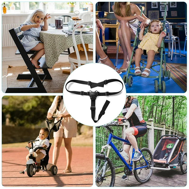 Baby Dining Chair Safety Belt Baby Feeding Chair Belt 3 Point Baby Safety Belt Fixed Seat Harness Belt Baby Stroller Accessories Leedoar
