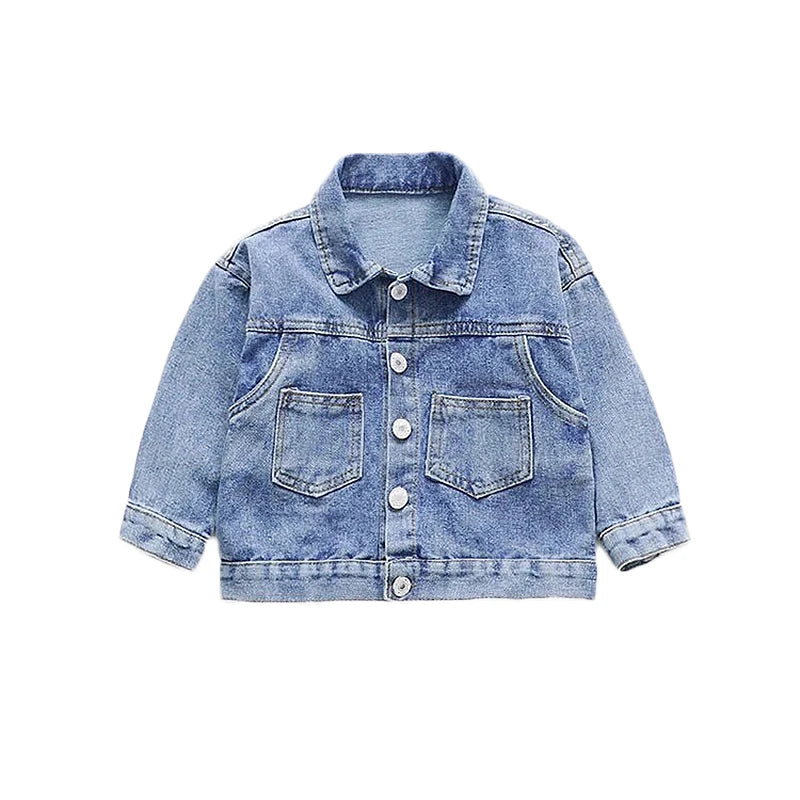 Baby Girls Denim Jacket Spring Autumn Kids Jean Coat For Girls Sweet Little Princess Outerwear Children Clothing 1-10 Years Leedoar