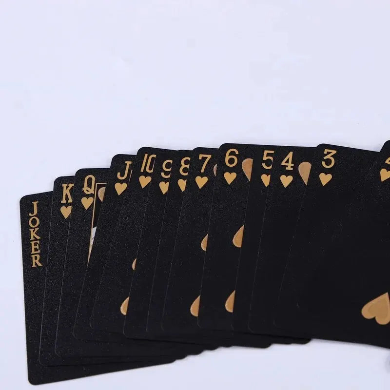 Black Gold Rose Playing Card Game Group Waterproof Poker Suit Magic Dmagic Package Home Party Board Games Gifts Collection Leedoar