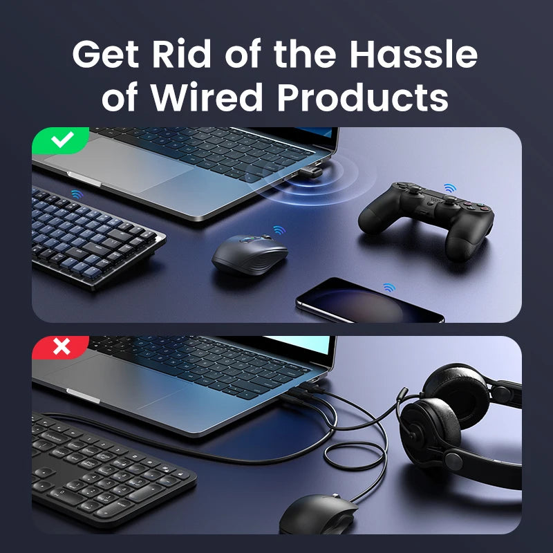 Bluetooth Adapter USB Bluetooth 5.4 for PC Dongle Adaptador Wireless Mouse Keyborad Music Audio Receiver USB Transmitter Leedoar