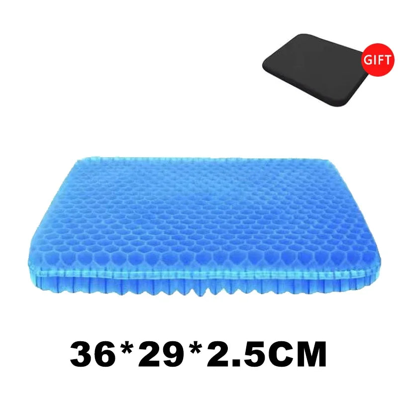 Car Gel Cooling Seat Cushion 3D Honeycomb Cool and Breathable Cool Ice Silk Car Home Office Chair Cushion Car Accessories Leedoar