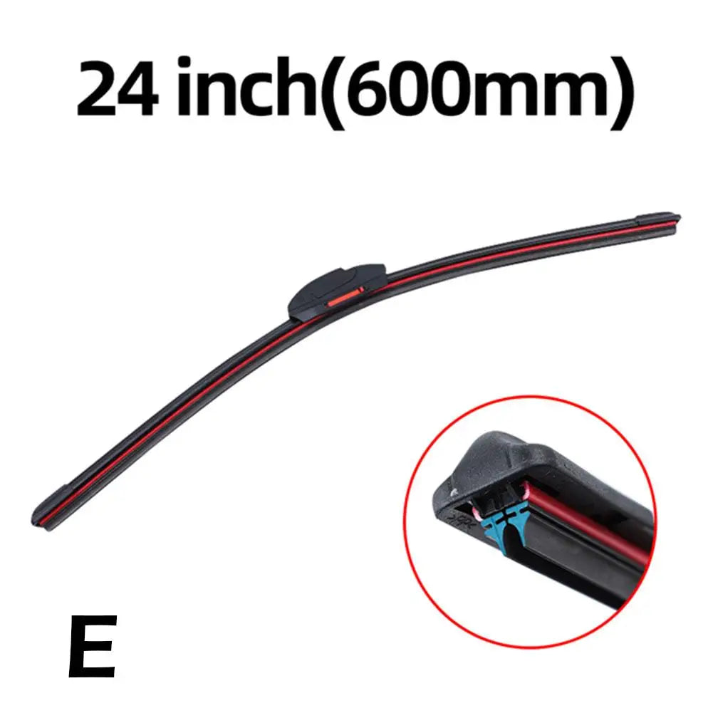 Car Windshield Wiper Blades Universal Water Repellent Bracketless Frameless Rubber Layer Wipers Blades Double Soft Wiper Car Leedoar